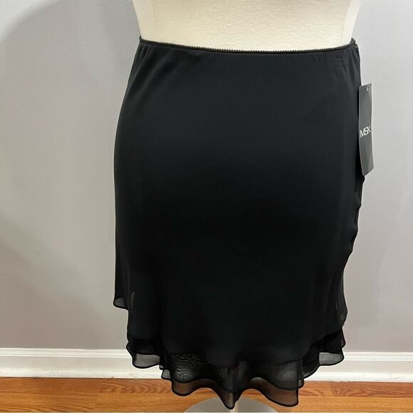 NWT MSK Clothing, Ltd. tiered ruffle black skirt - L - Picture 4 of 12